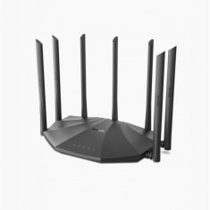 Router wireless Tenda, Gigabit, 10/100/1000 Mbps, Dual-band, 7 antene, Negru foto