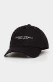 Armani Exchange șapcă de baseball din bumbac culoarea negru, cu imprimeu, 944207 3R130