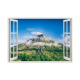 Autocolant decorativ, Fereastra, Natura si peisaje, Multicolor, 85 cm, 2896ST