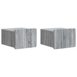 vidaXL Dulap de noapte suspendat 2 pcs Sonoma gri 33 x 34,5 x 24 cm 898268