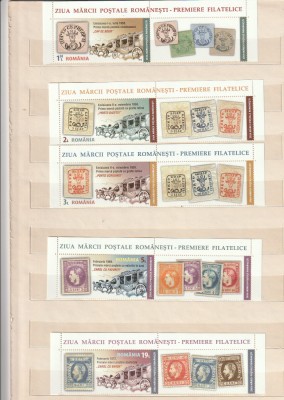 ROMANIA 2018 LP 2201 c ZIUA MARCII POSTALE ROMANESTI PREMIERE FILATELICE SERIE CU VINIETA MNH NESTAMPILATA foto