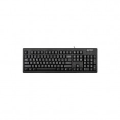 Tastatura A4Tech Slim, Wired, USB, Taste Numerice, Layout US, Black