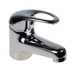 Baterie lavoar baie, Inox, FOXMAG24, monocomanda cu ventil, cartus ceramic 40 mm