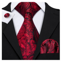 Set cravata + batista + butoni - matase - model 111