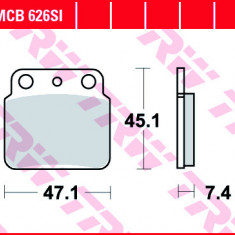 Set placute frana TRW MCB626SI - ATV Kawasaki KFX - KSX 400 - Suzuki LT-R 250 - LT-Z 400 Quad Sport - LT-R 450 Quad Racer