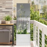 VidaXL Ghiveci de Grădină cu Panou Decorativ Argintiu 50 x 140 cm