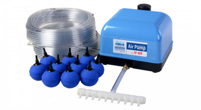 Pompa de aer Aquaforte Hi-Flow V60, 39 x 25 x 20 cm, albastru, SC407 - SECOND foto