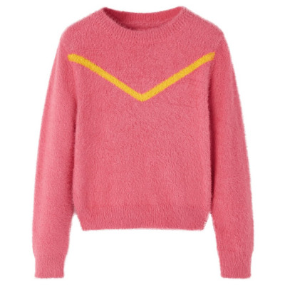 Pulover pentru copii tricotat, roz antichizat, 92 foto