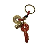 Breloc amuleta Feng Shui cu Wu Lou, Cheia succesului si Monede