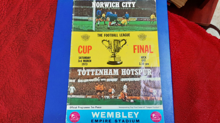 program Finala Cupei Ligii Norwich City - Tottenham