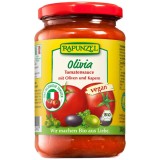 Sos de tomate ecologic Rapunzel Olivia Italia 370g cu masline, fara zahar adaugat, fara conservanti
