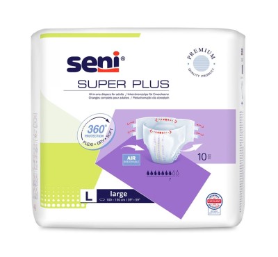 Seni Super Plus Large Scutece Incontinenţă 10 buc foto
