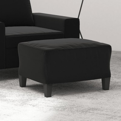 vidaXL Taburet, negru, 60x50x41 cm, microfibră 349344 foto