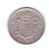 Moneda Anglia 1/2 / half crown 1955, stare buna, curata