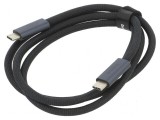 Cablu USB C 4.0 1m negru textilă
