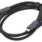 Cablu USB C 4.0 1m negru textilă