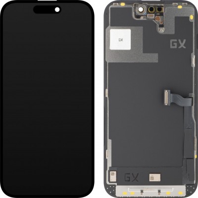 Display cu Touchscreen GX pentru Apple iPhone 14 Pro, cu Rama, Versiune OLED IC Movable, Negru foto