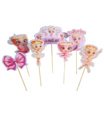Set 7 Topere Balerina Capucina 5-10 cm Decor prajituri