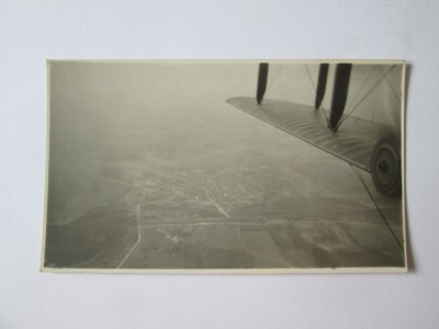 Fotografie aeriană 110 x 65 mm realizată dintr-un avion ICAR &amp;icirc;n anii 30 foto