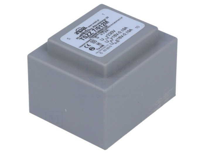 Transformator &icirc;ncapsulat 7VA 230V 18V PCB