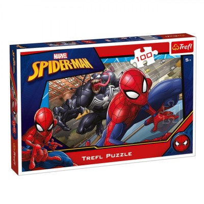 Puzzle Copii Trefl, Spiderman, 100 Piese, Multicolor foto