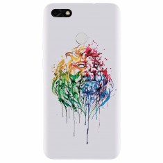 Husa silicon pentru Huawei P9 Lite mini, Paint Illustration Lion Head