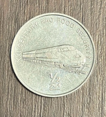 Moneda Coreea de Nord - 1/2 Chon 2002 - Tren foto