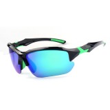 Ochelari pentru ciclism cu lentile polarizate, 9301, black / gradient blue