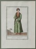DOAMNA DIN VALAHIA - GRAVURA COLORATA, SECOL XIX