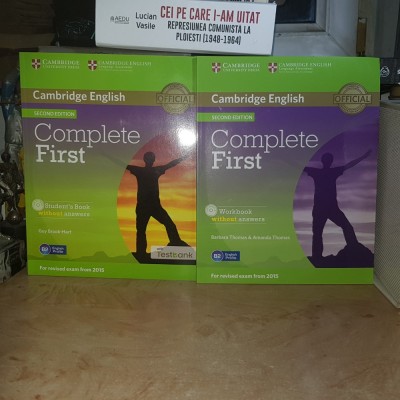 CAMBRIDGE ENGLISH - COMPLETE FIRST : STUDENT&amp;#039;S BOOK + WORKBOOK , WITHOUT ANSWERS , B2 , 2014/2015 * foto