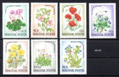 UNGARIA 1973, Flora, serie neuzată, MNH