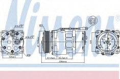 Compresor clima / aer conditionat PEUGEOT 806 (221) (1994 - 2002) NISSENS 89055 foto