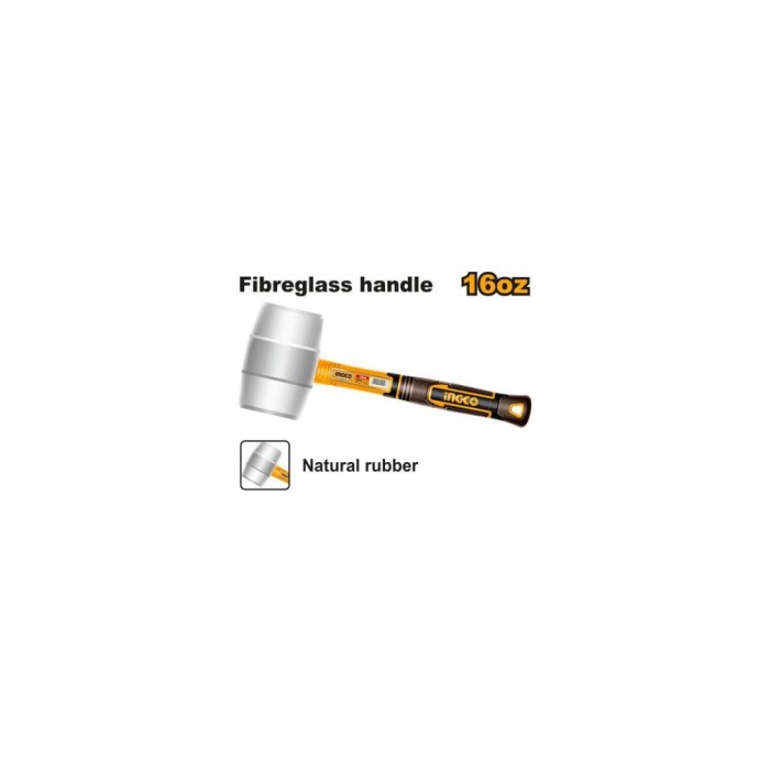 Ciocan cauciuc 450 gr alb moale - Ingco HRUH8916