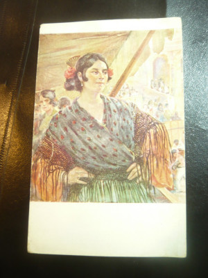Ilustrata -Pictura Spaniola de Neylles -Colectia Marvan ,cu stamp. Gospodariilor foto