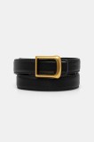 Answear Lab curea de piele femei, culoarea negru