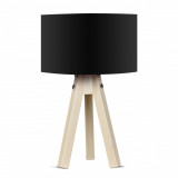 Cumpara ieftin Lampa Casa Parasio, 25x25x45 cm, 1 x E27, 60 W, negru/natural