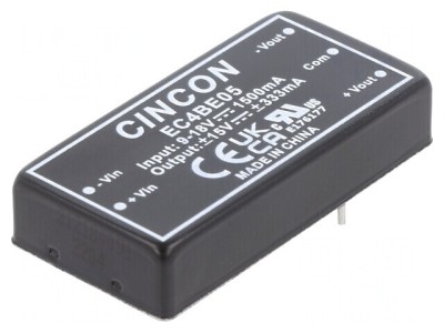 Convertor DC/DC 10W 9-18V la 15V/-15V THT EC4BE05 foto