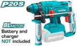 TOTAL - CIOCAN ROTOPERCUTOR - 2J - LI-ION - 20V - MOTOR FARA PERII(INDUSTRIAL) PowerTool TopQuality