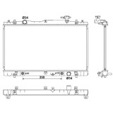 Radiator racire Suzuki Kizashi (Fr), 05.2010-, Motorizare 2, 4 131kw Benzina, tip climatizare Cu/fara AC, cutie automata, diametru intrare/iesire 34/, KOYO