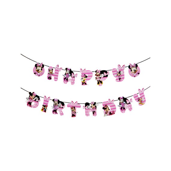 Banner HAPPY BIRTHDAY Minnie 200x15 cm
