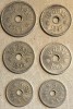 ROMANIA REGALISTA 1905-1906 LOT SASE(6) MONEDE 5, 10 si 20 BANI CU ,,J&quot; SI BRUSSELS