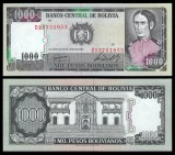 !!! BOLIVIA - 1000 PESOS BOLIVIANOS 1982- P 167 c - UNC / SERIA A