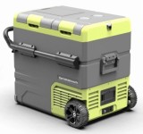 Frigider + congelator 45L bicameral pe roți - pentru plajă sau camping cu baterie proprie și alimentare 12-24/220V, cu congelare -20&deg;C, Oem