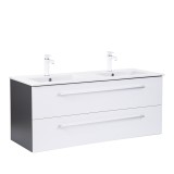 Dulap inferior Vario Clam 120 cu lavoar antracit-alb
