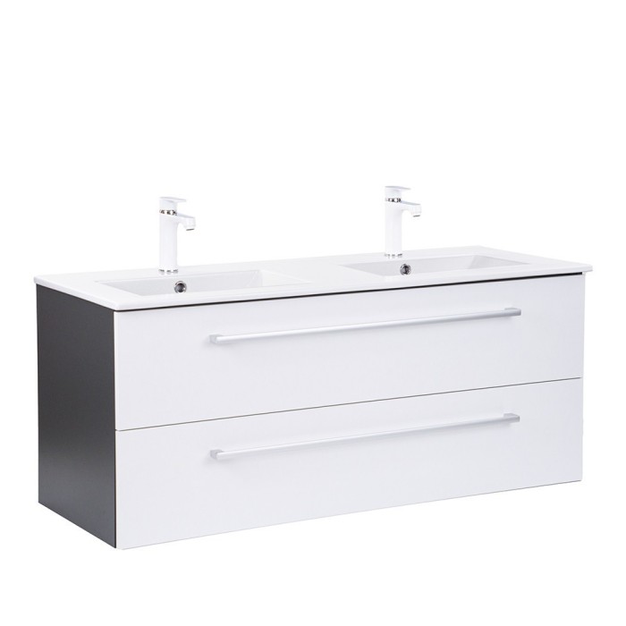 Dulap inferior Vario Clam 120 cu lavoar antracit-alb