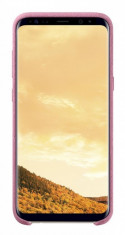 Husa tip capac spate Samsung Alcantara Cover EF-XG955APEGWW roz pentru Samsung Galaxy S8 Plus G955 foto