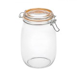 Borcan Sticlă, Model Standard, Capac Siguranta Silicon, Capacitate 750ml, Transparent, Oem