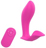 Stimulator Cherry Blossom, 10 Moduri Vibratii, Remote Control, Silicon Lichid, USB, Roz, 11 cm, Mokko Toys, Good Vibes