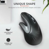 MOUSE TRUST &amp;quot;Verro Ergonomic&amp;quot; notebook PC wireless optic USB 1600 dpi 6/1 buton selectare viteza negru &amp;quot;TR-23507&amp;quot; (include TV 0.15