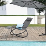 Scaun balansoar gradina Pulsano 150 Kg gri inchis [en.casa] HausGarden Leisure, [en.casa]